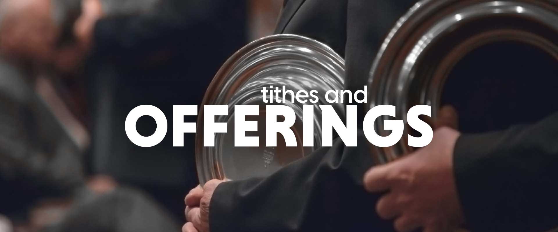 Ushers holding offering plates